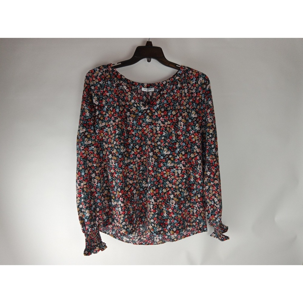 Zeagoo Women Blouse Multi‎ Floral Long Puff Sleeve Flowy Relaxed size Large